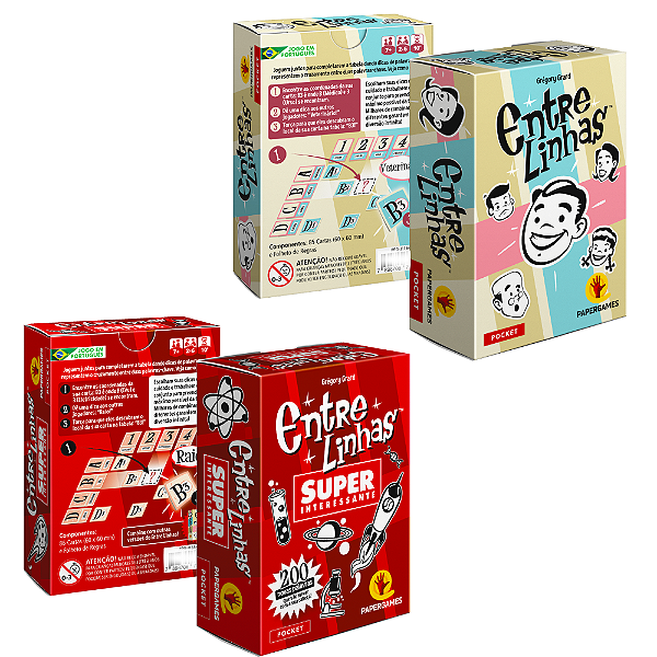 Conjunto 2 Jogos de Cartas Entre Linhas Original e Pocket