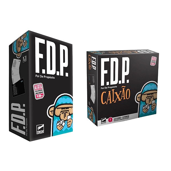 Jogo FDP Foi de Proposito e Expansão Caixão Buró 552 Cartas