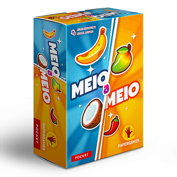 Meio a Meio Jogo de Cartas Pocket PaperGames 2 a 6 Jogadores