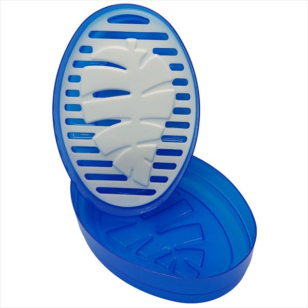 Saboneteira Oval com Grelha de Plástico