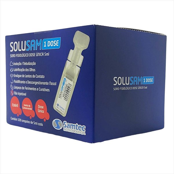 Caixa C/ 100 Uni Soro Fisiológicon DU Solusam