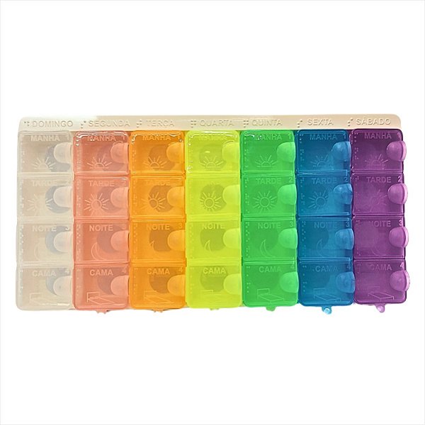 Porta Comprimido Semanal Organizador 4x ao Dia Stand