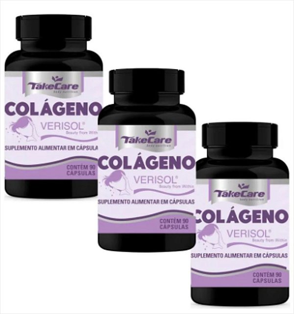 Kit 3 uni Colágeno Verisol 90 cáps - Take Care