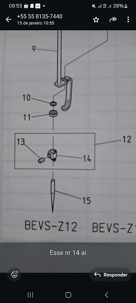 Kit peças Barudan BEVY-Z12/Z15