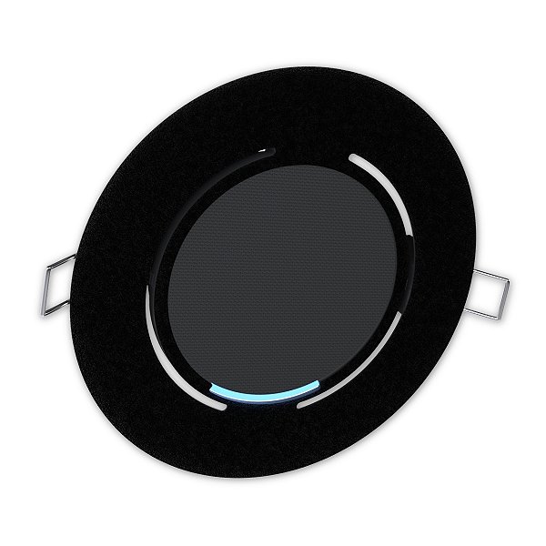 Suporte Embutir Teto Preto p/ Alexa Echo Pop Nova Geração