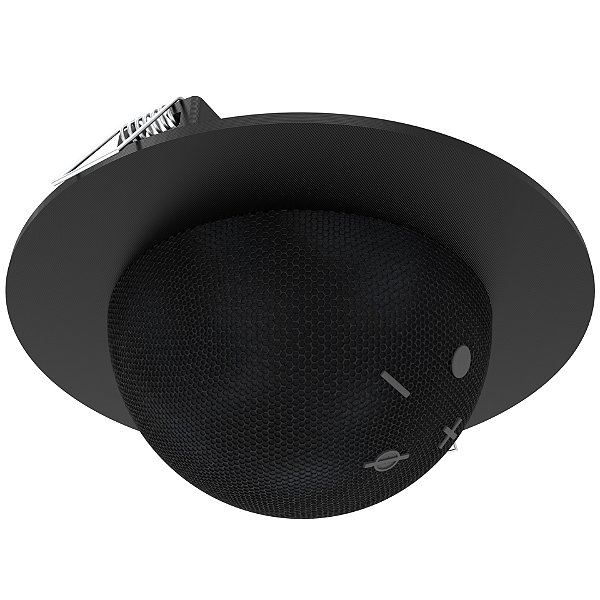 Suporte Embutir Teto Preto p/ Alexa Echo Dot 4ª e 5ª Geração