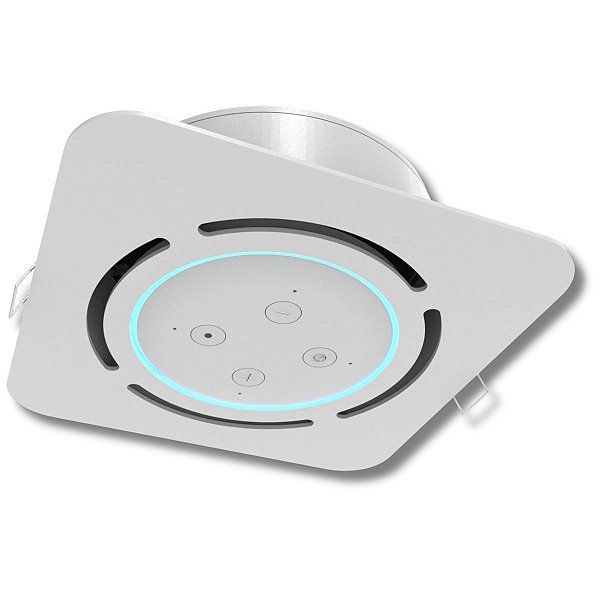 Suporte Quadrado Embutir Teto Alexa Echo Dot 3ª Geração