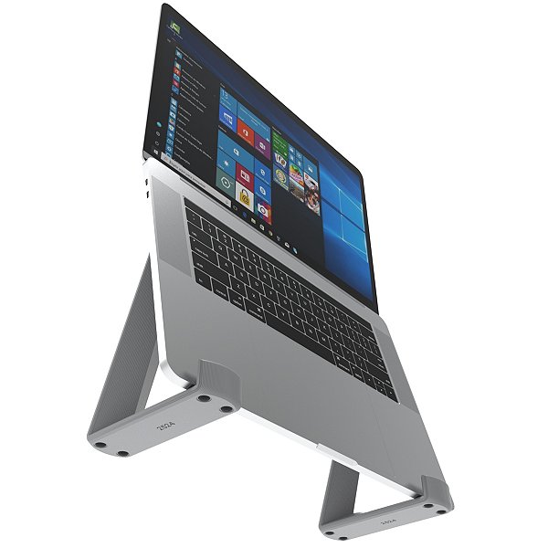 Suporte p/ Notebook Alumínio Universal Portátil 180º Aberto