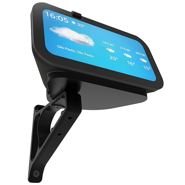 Suporte 2 Ângulos Preto p/ Alexa Echo Show 5 3ª Geração