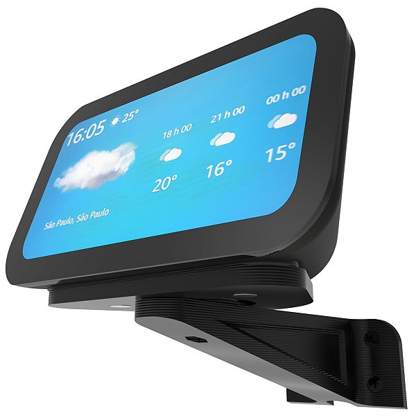 Suporte Parede Angulável Preto Alexa Echo Show 5 3ª Geração