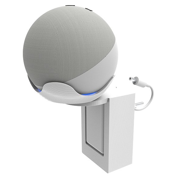 Suporte Stand Tomada Branco p/ Alexa Echo Dot 4