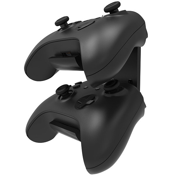 Suporte Parede Preto Organizador p/ 2 Controles Xbox One S/X