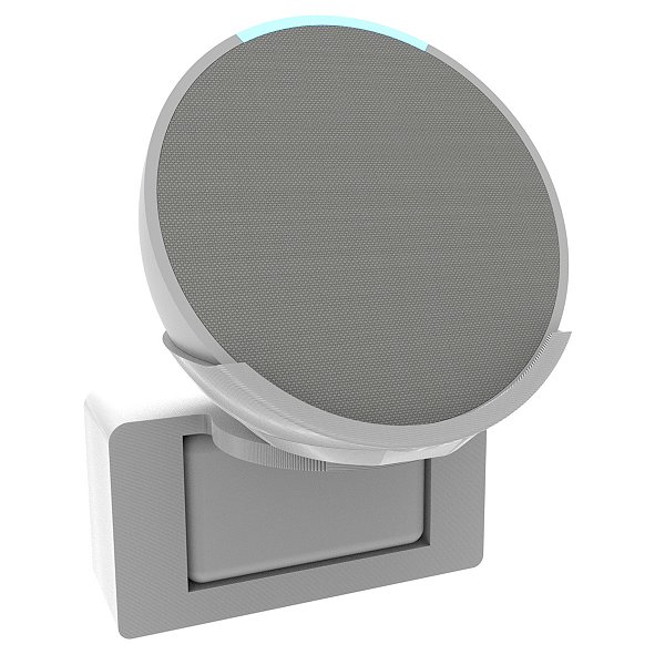 Suporte de Tomada Branco p/ Alexa Echo Pop