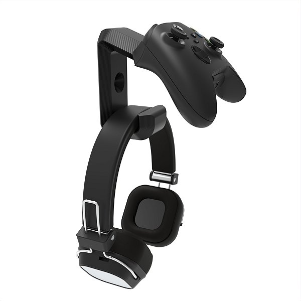 Suporte Parede Preto Headset e Controle Xbox ou PlayStation