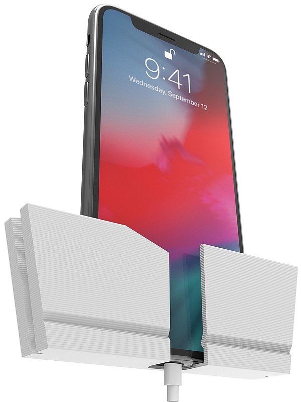 Suporte Parede Branco para Smartphone na Vertical