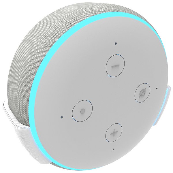 Suporte Parede Branco p/ Amazon Alexa Echo Dot 3ª Geração