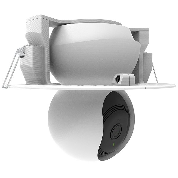 Suporte Stand Branco Câmera TP-Link Tapo C200 Embutir Teto