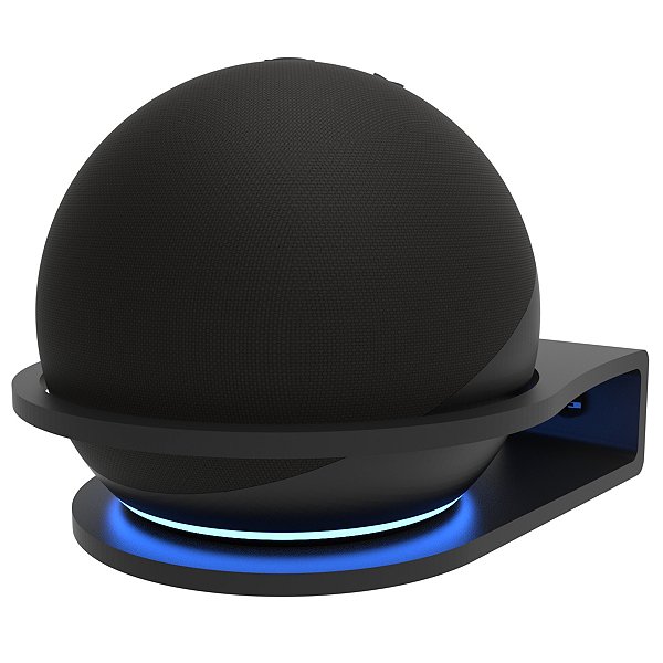 Suporte Parede Preto Alexa Echo Dot 4ª/5ª Geração e Echo Pop