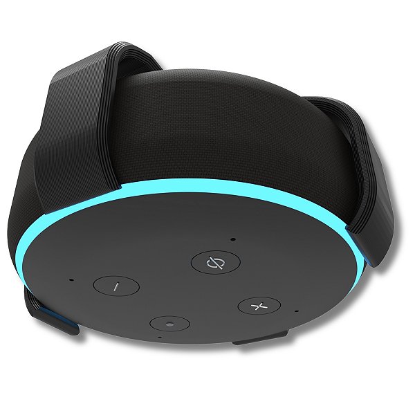 Suporte Teto e Parede Preto p/ Alexa Echo Dot 3ª Geração