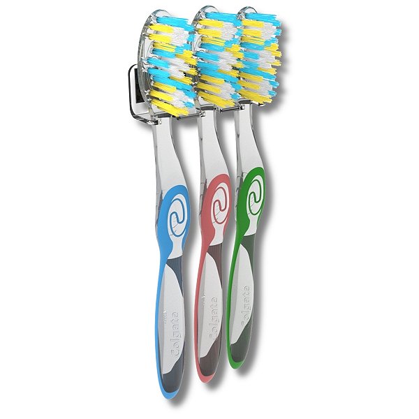 Suporte Organizador de Parede 3 Escovas de Dentes