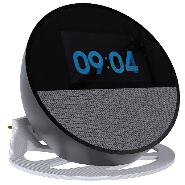 Suporte para Canto de Parede Tipo Bandeja Branco Compatível com Amazon Alexa Echo Pop Echo Spot e Echo Dot 4 e 5