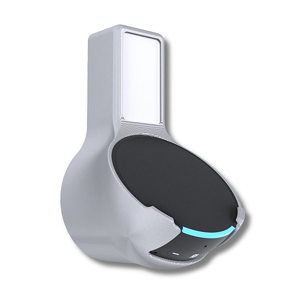 Suporte Parede Branco p/ Tomada Amazon Alexa Echo Pop