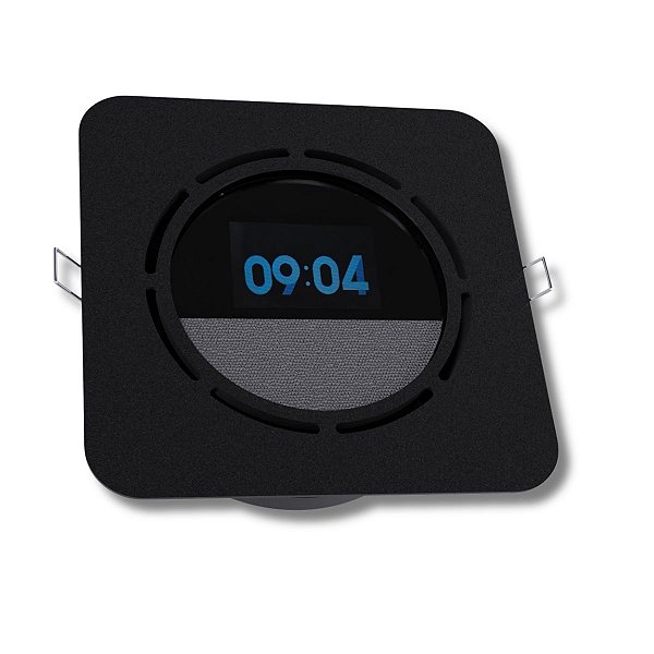 Suporte Embutir Teto Parede Móvel Preto Compatível Alexa Echo Spot