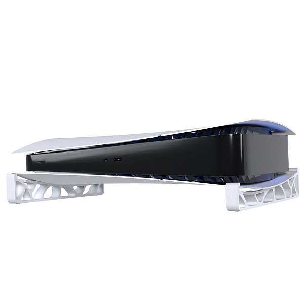 Suporte Horizontal de Mesa Branco Compatível com PlayStation 5 PS5 Slim Mídia Digital