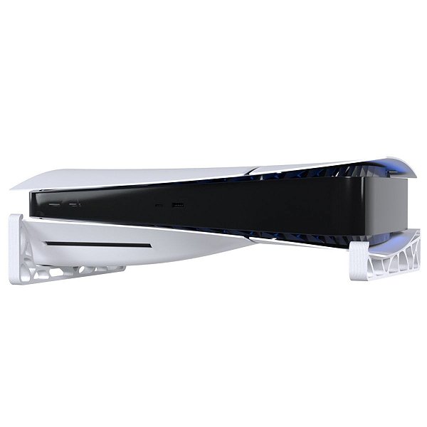 Suporte Horizontal de Mesa Branco Compatível com PlayStation 5 PS5 Slim Mídia Física
