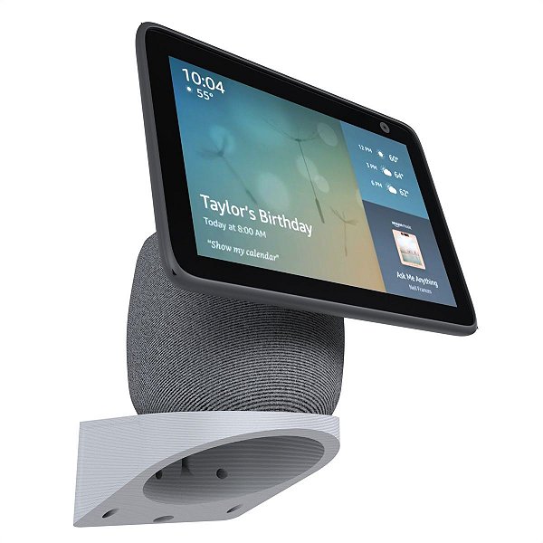 Suporte Stand Branco De Parede Compatível Com Alexa Echo Show 10