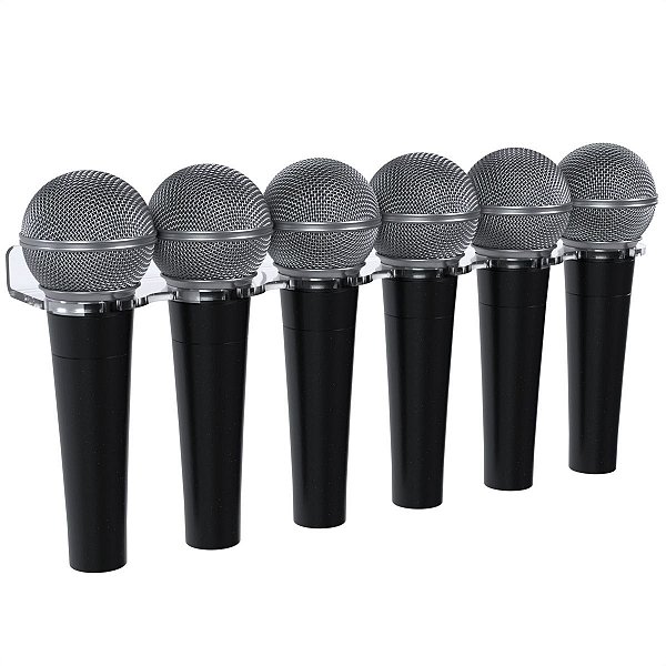 Suporte Descanso Expositor Fixo de Parede Até 6 Microfone