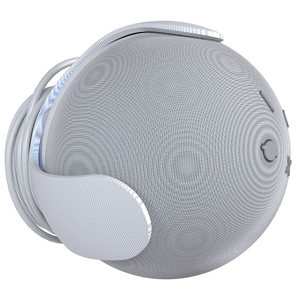 Suporte Fixar Parede Teto Branco Compatível Com Alexa Echo Dot 4 e 5