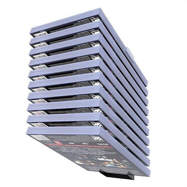 Suporte Stand Organizador Parede Preto Para 10 Dvd Blueray Jogos