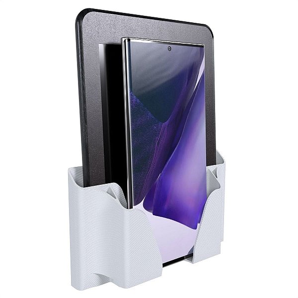 Suporte Stand De Parede Branco Compatível Com Celular E Kindle
