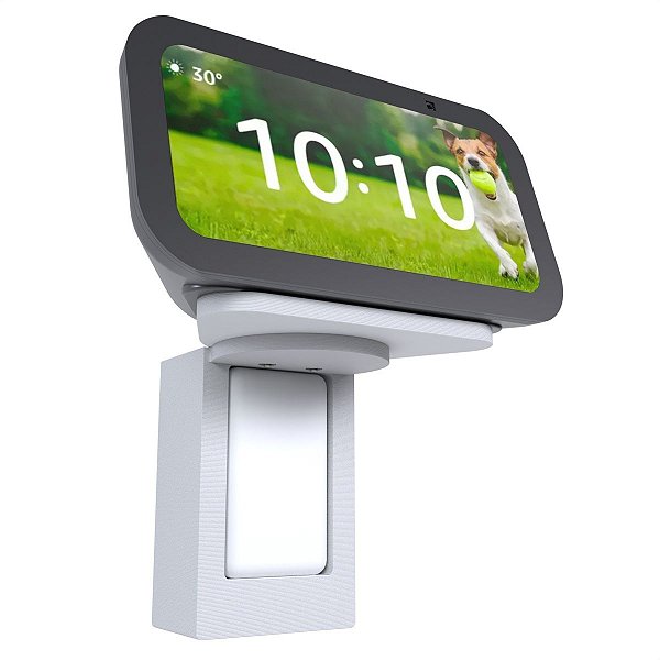 Suporte Branco Parede Tomada P/ Amazon Alexa Echo Show 5 3º Geração