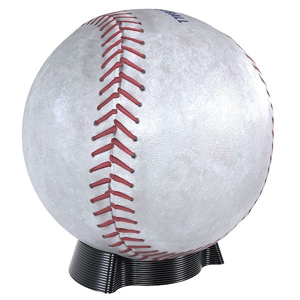 Suporte Expositor Mesa Preto Compatível Com 1 Bolinha De Baseball