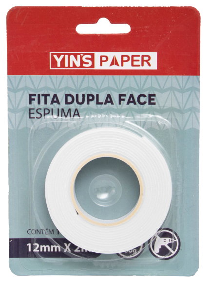 Fita Dupla Face Espuma 12mmx2metros