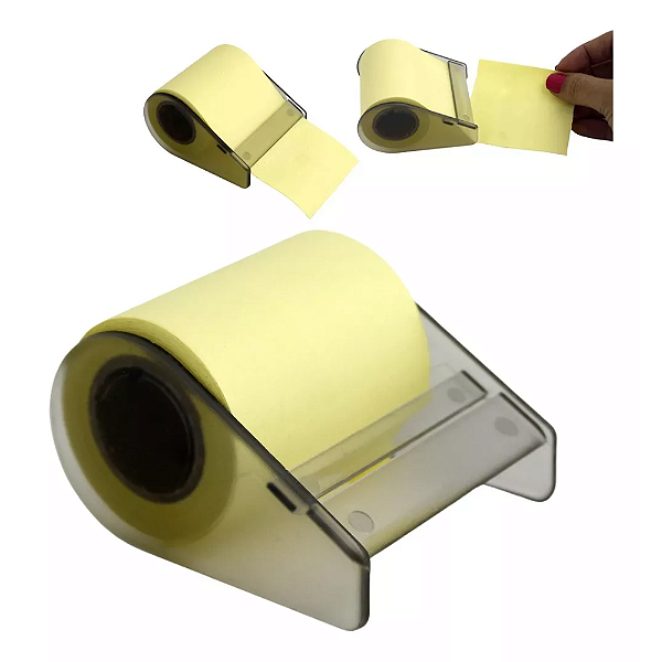 Bloco Adesivo em Rolo Amarelo Roller Notes