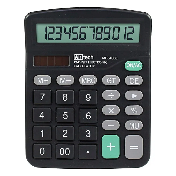 Calculadora De Mesa 12 Dígitos 15x12cm MBtech