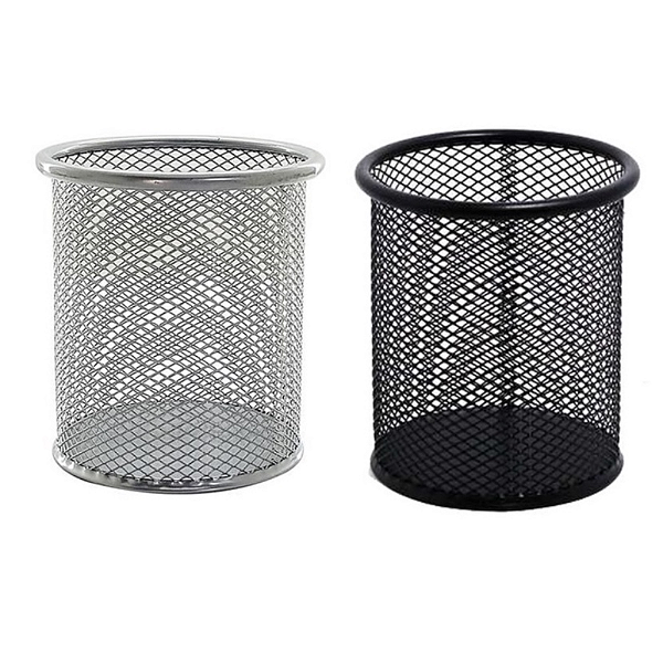 Porta Lápis Caneta Treco Redondo Metal Aramado Telado