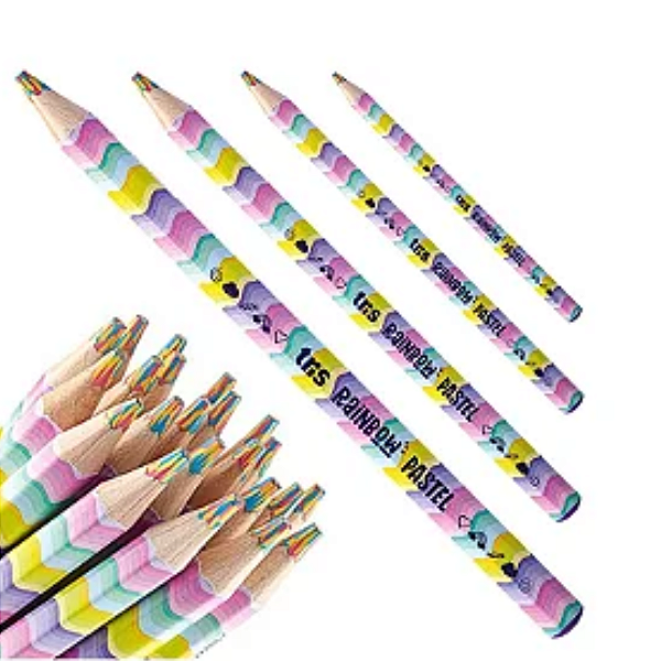 Lápis Colorido Jumbo Rainbow Pastél Tris Unidade