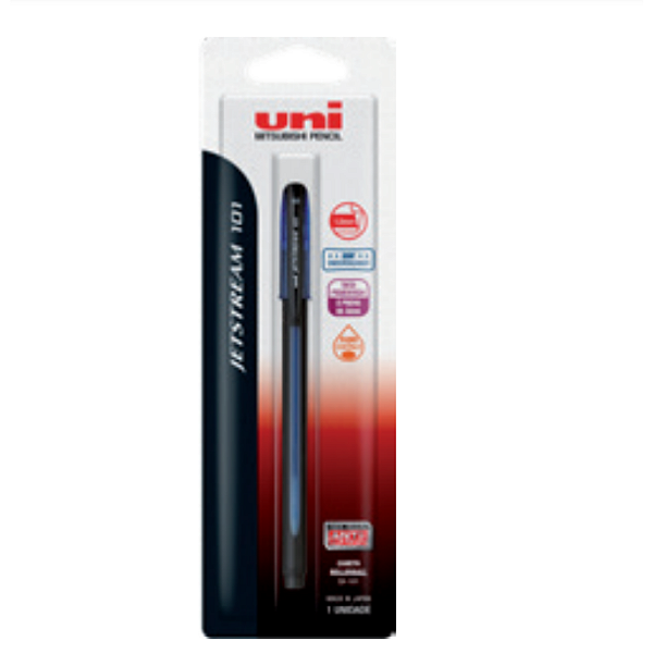 Caneta Jetstream Azul 1.0mm Uniball Mitsubishi SXN-210 - a unidade