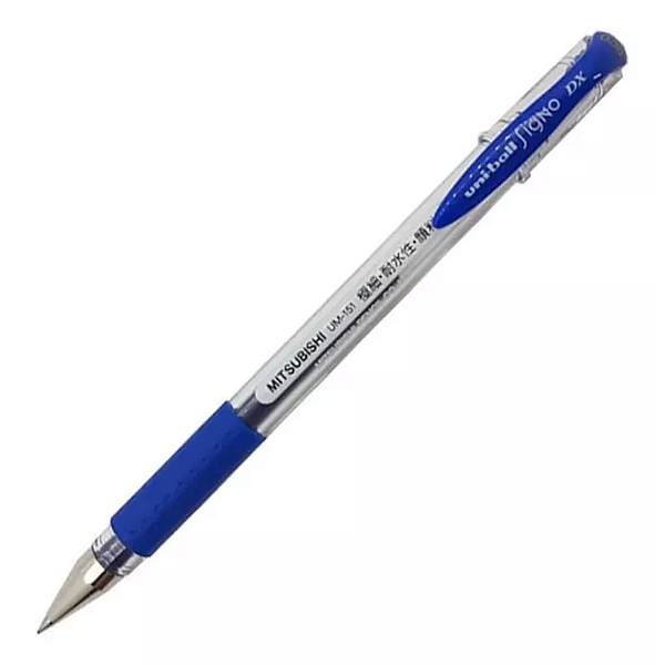 Caneta Gel Uni Ball Signo Dx 0.38mm Cor Da Tinta Azul UM-151