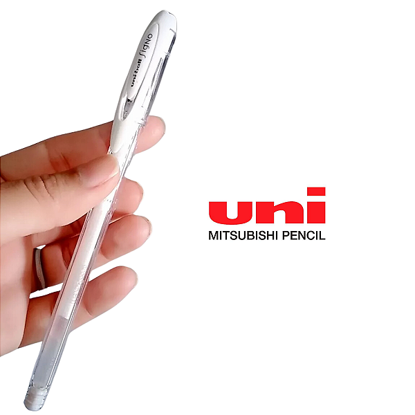 Caneta Gel Branca Uniball Signo Angelic Colour 0.7mm UM-120AC