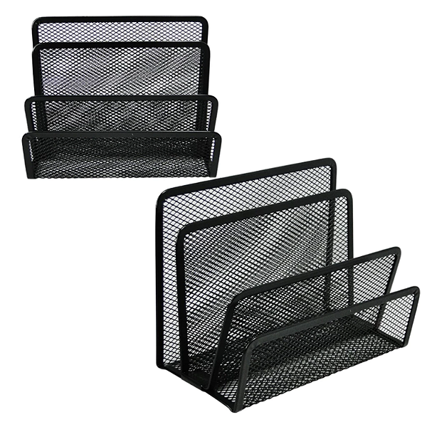 Organizador De Mesa Porta Cartas Papéis Metal Aramado