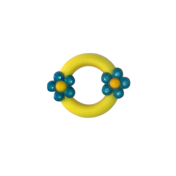 Argola Plástica com Aplique Flor 3395