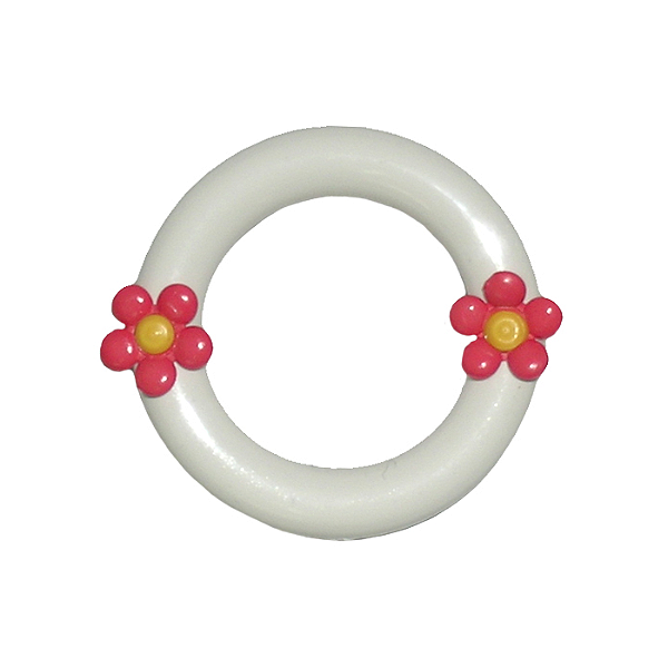 Argola Plástica com Aplique Flor 1030-024