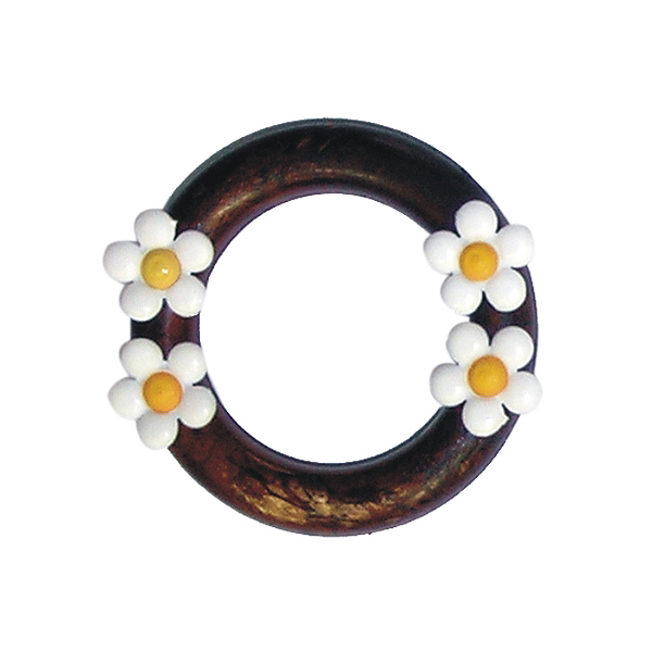 Argola Plástica com Aplique Flor 3775-024