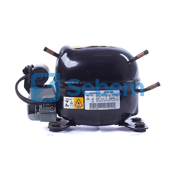 Compressor Embraco EMI50UER 127V 60Hz Gás R290 1/6 HP