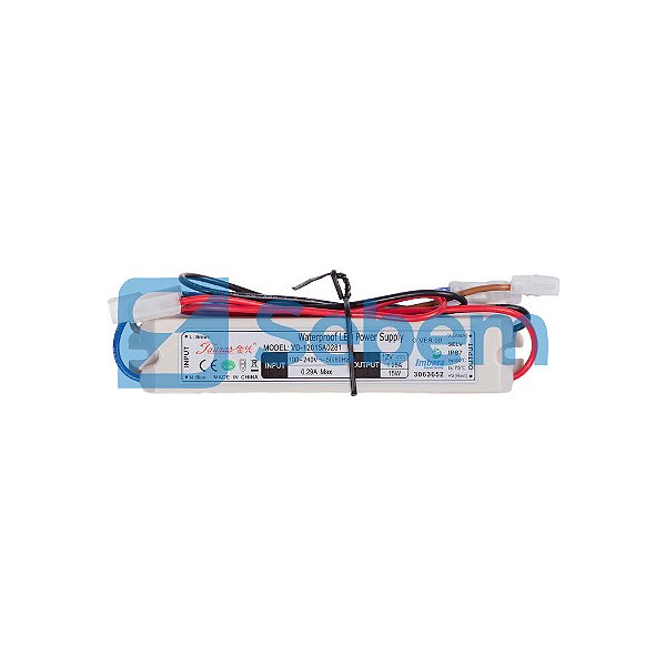 Fonte Adaptador de Tensão para Régua LED 12V 15W Bivolt com Terminal